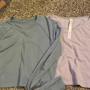 Lululemon Athletica Light Blue and Lavender Tops